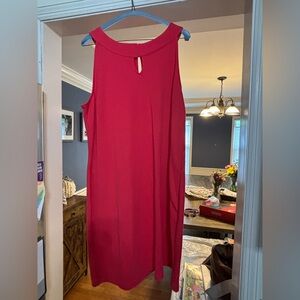 Talbots Red Halter Sheath Dress
